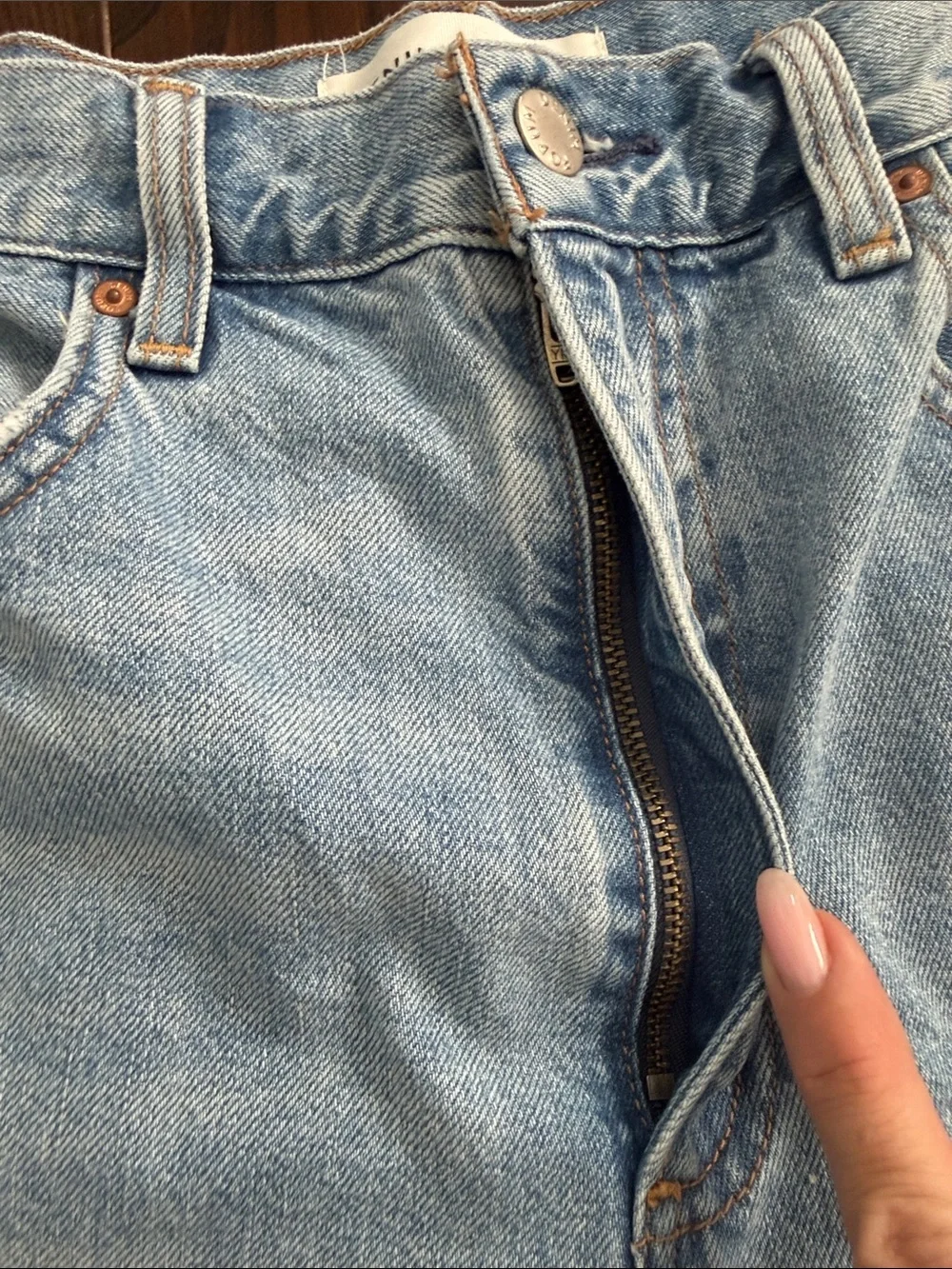 Aritzia Denim Forum Light Blue Wide Leg Jeans - Picture 2 of 5